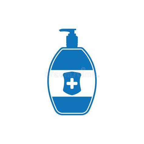 Hand Sanitizer Bottle Icon Isolated On White Background Disinfection