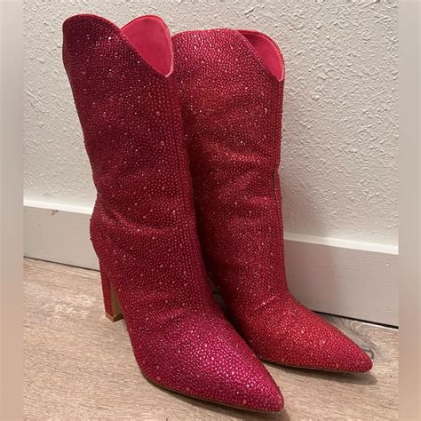 Sparkle Rhinestone Pink Cowgirl Boots Gem