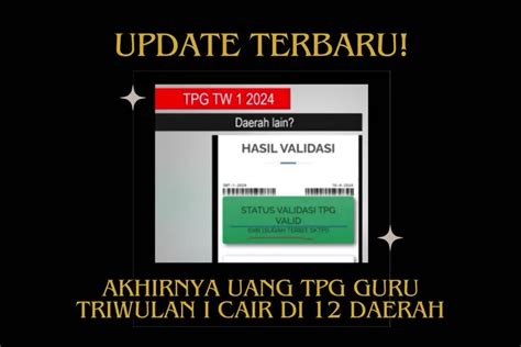 Update Terbaru Telah Meluncur Uang TPG Guru Sertifikasi Triwulan I Di