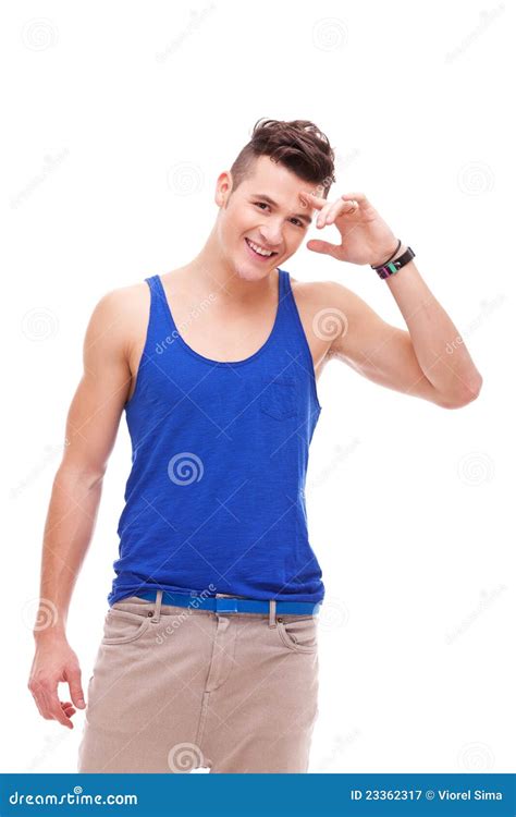 Handsome Man Looking Shy Stock Image Image Of Adult 23362317