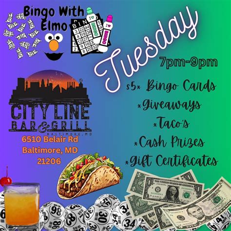 Taco Tuesday Bingo Night 6510 Belair Rd Baltimore Md Parkville 9