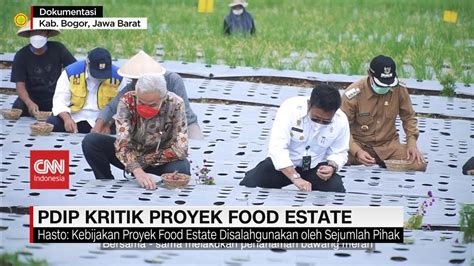 PDIP Kritik Proyek Food Estate Sebut Salah Satu Kejahatan Lingkungan