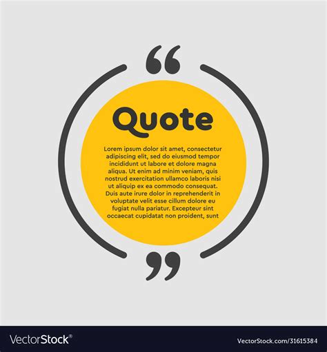 template creative circle quote  bracket vector image