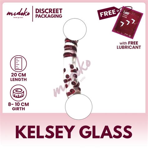 Midoko Colorful Pyrex Glass Dildo Double Ended Headed Crystal Fake Penis Anal Butt Plug G Spot