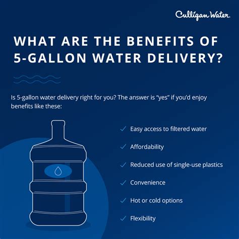 Benefits Of 5 Gallon Water Delivery Culligan