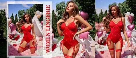 Amazon Avidlove Lingerie For Women Sexy Corset Garter Lingerie Set One Piece Teddy Bodysuit
