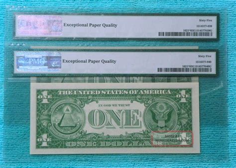 Star 2 Consecutive 1957b Uncirculated 1 One Dollar Silver Certificates