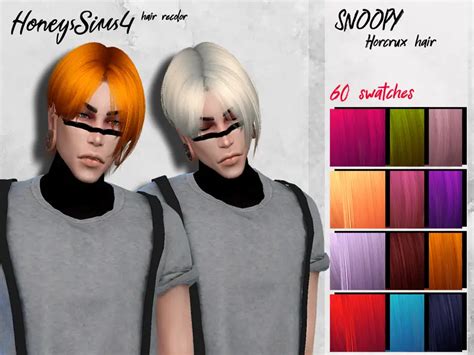 The Sims Resource Male Hair Recolor By Honeyssims4 Sims 4 Hairs