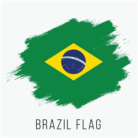 Brasilien Vektor Grunge Flagge brasilien flagge für den