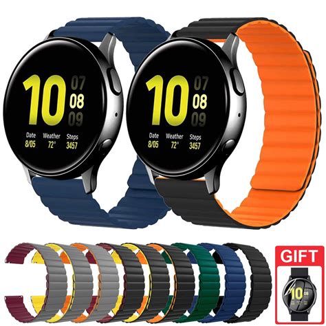 Pulseira De Silicone Magn Tica Para Rel Gio Samsung Galaxy Watch Active