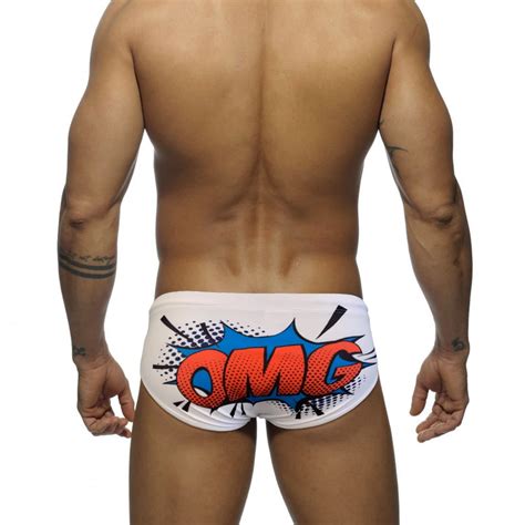 Summer Swimsuit Sexy Men Low Waist Swimwear Pad Push Up Swimming Briefs Fashion Male Bikini