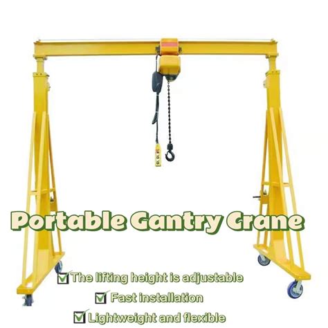 Customized Adjustable Height Indoor Small Gantry Crane 500kg 1000kg