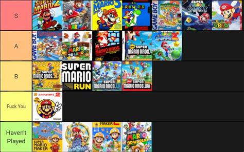 My Mario Games Tier List Based On Quality Mario 7ea