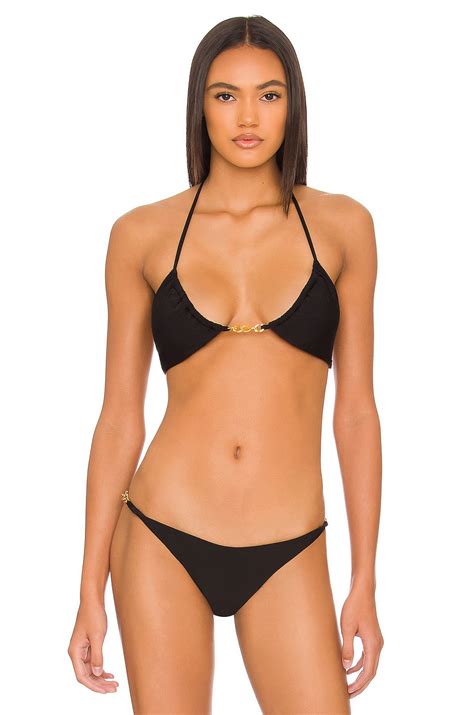 PQ Chain Triangle Bikini Top In Midnight REVOLVE