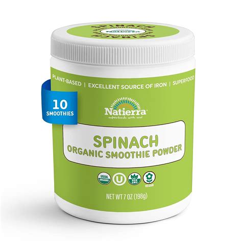 Amazon Natierra Spinach Organic Smoothie Powder Usda Organic