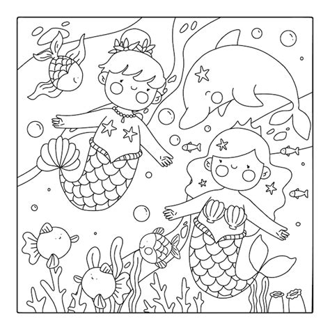 Premium Vector Hand Drawn Kawaii Coloring Book Illustration