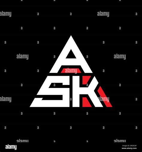 ASK triangle letter logo design with triangle shape. ASK triangle logo design monogram. ASK ...