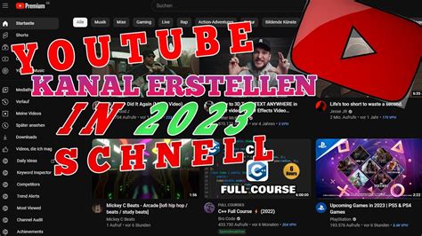 Wie Erstelle Ich Einen YouTube Kanal Erstellen In 2023 YouTube