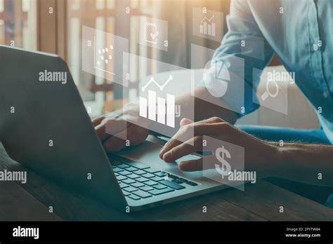 Business Analytics Intelligence Bi Concept Kpi Financial Charts To Analyze Profit And Finance