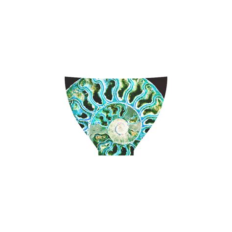Blue Green Fossil Geode Custom Bikini Swimsuit ID D