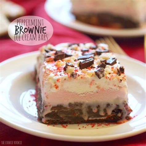 Peppermint Ice Cream Brownie Bars The Cookie Rookie Peppermint Ice