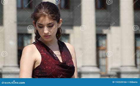 Depressed Attractive Latina Person Stock Photo Image Of Spanish Sadness