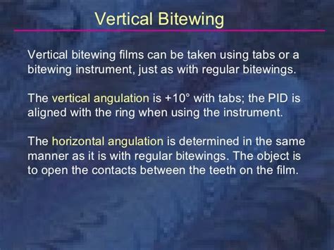 Radiology Bitewing Technique