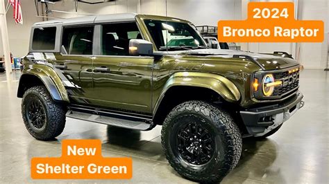 2024 Ford Bronco Raptor Shelter Green Paint Matched Fenders