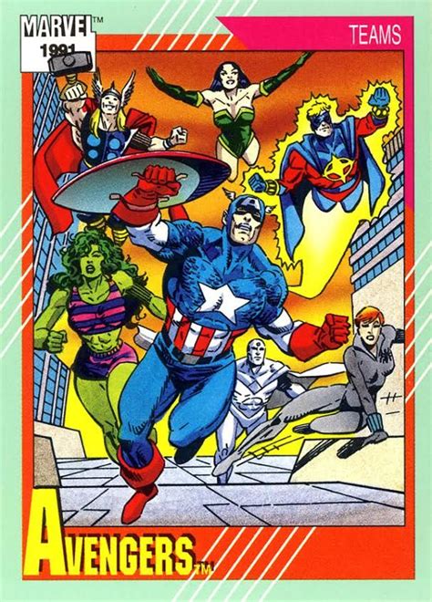 Marvel Comics early '90s Avengers trading card. | Marvel cards, Marvel ...