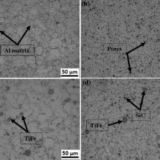 Optical Micrographs Of A Pure Aluminium B Al 2 SiC C Al 2