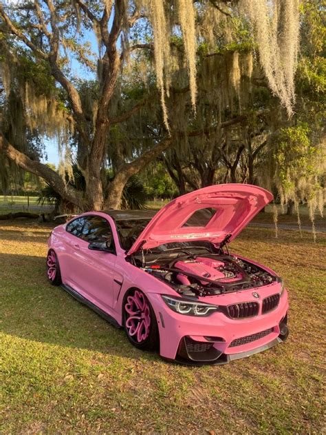 Lext4sy Pink Bmw M4 F82 With Heart Wheels Pink Bmw Pink Car Pink Suv