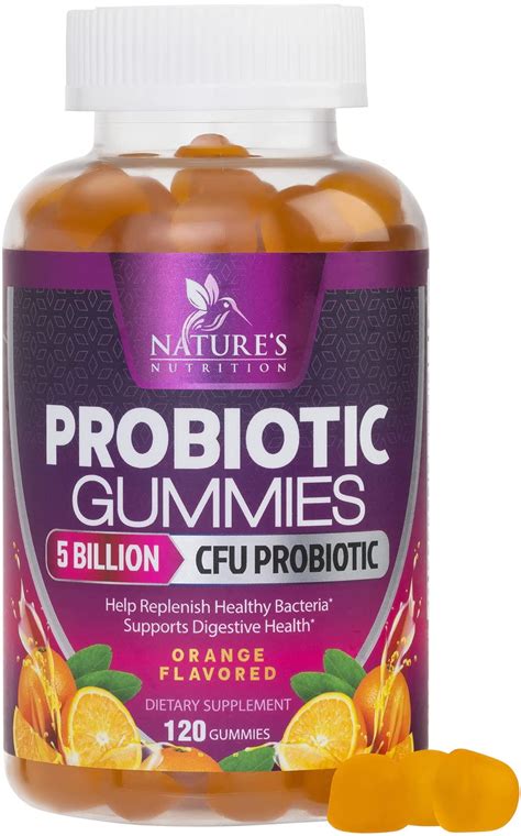 Natures Nutrition Probiotics For Women And Men Gummy Extra Strength 5