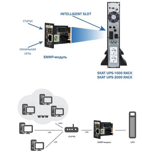 SNMP карта DL 801 для ИБП Skat UPS 1000 RACK и Skat UPS 3000 RACK ...