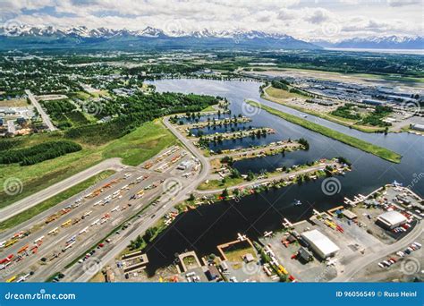 Aerial Photo Of Anchorage Alaska Stock Image Image Of Alaska