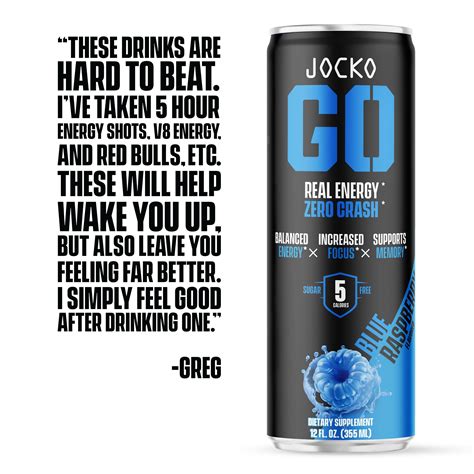 Jocko Fuel Blue Raspberry Energy Drink