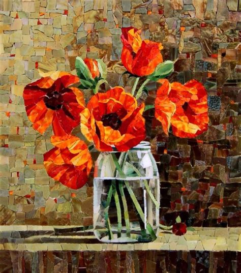 Невероятно красивая мозаика: цветы