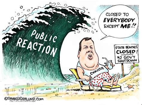 Drawn To The News Chris Christie On The Beach