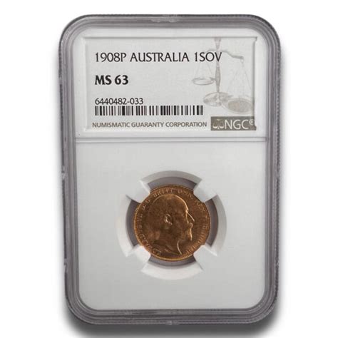 1908 Edward Vii Gold Sovereign Perth Ngc Ms63 Creta Numismatics