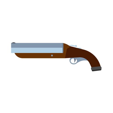 Cartoon Double Barrel Shotgun