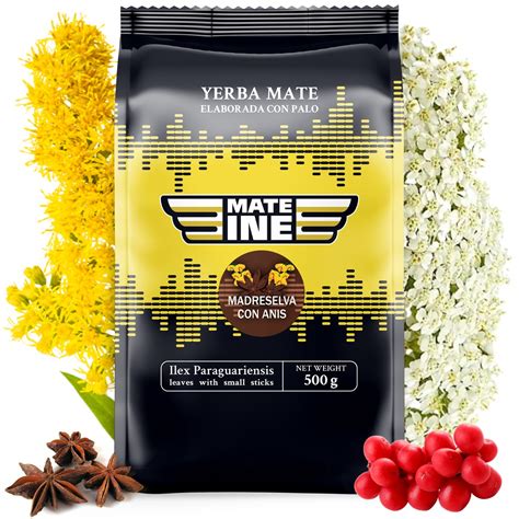 Yerba Mate Mateine Madreselva Con Anis 500g Madreselva Con Anis