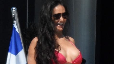 Demi Moore 59 Enjoys Greek Yacht Holiday In Tiny Pink Bikini News Au Australias