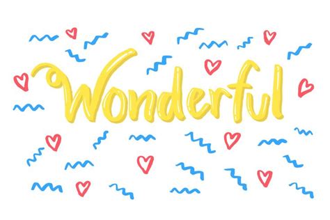 Wonderful word lettering 544979 Vector Art at Vecteezy