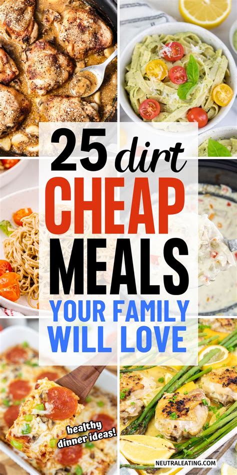 25 Cheap Dinners for a Family (easy + healthy cheap family meals under