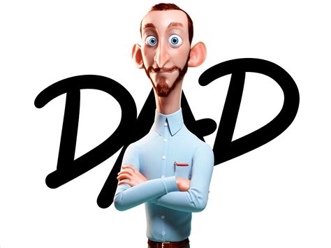 Young dad · cartoon character for animation — polycount