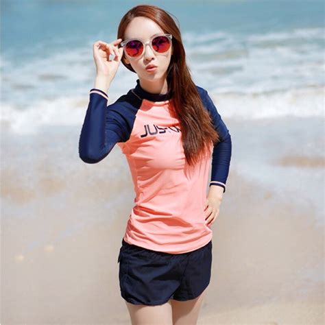 Bikini dài tay đi biển Hàn Quốc đồ bơi chống nắng quần cạp cao Shopee