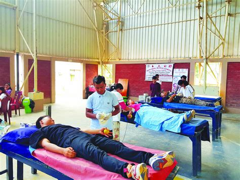 A Voluntary Blood Donation Camp Organised By The Nss And Ncc Units Of