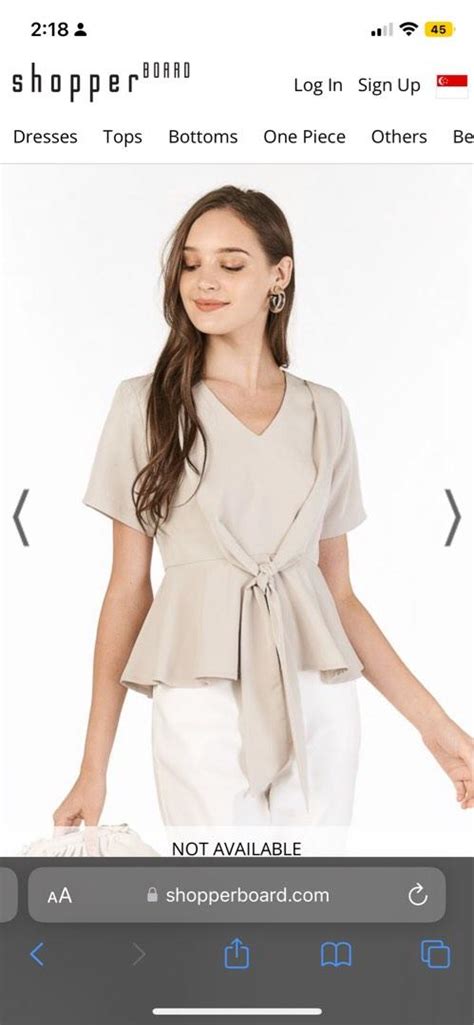 Bnwt Tcl Dari Top In Nude Women S Fashion Tops Blouses On Carousell