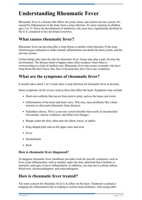 text understanding rheumatic fever healthclips