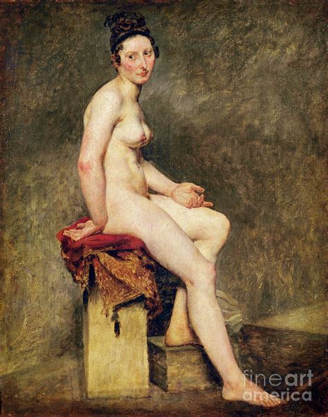 Seated Nude Mademoiselle Rose Painting By Ferdinand Victor Eugene Delacroix Fine Art America