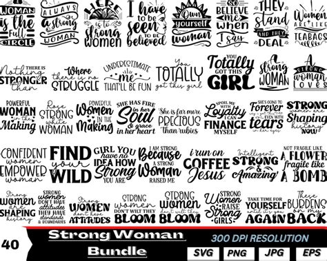 Strong Woman Svg Bundlewomen Empowerment Svg Fierce Svg Girl Power